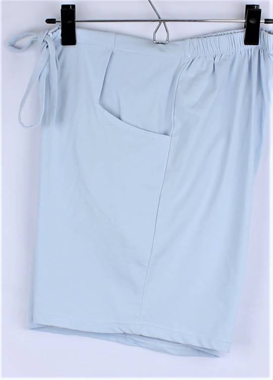 Alice & Lily cotton spandex shorts w pockets blue STYLE: AL/ND-384 SIZES : S/M/L